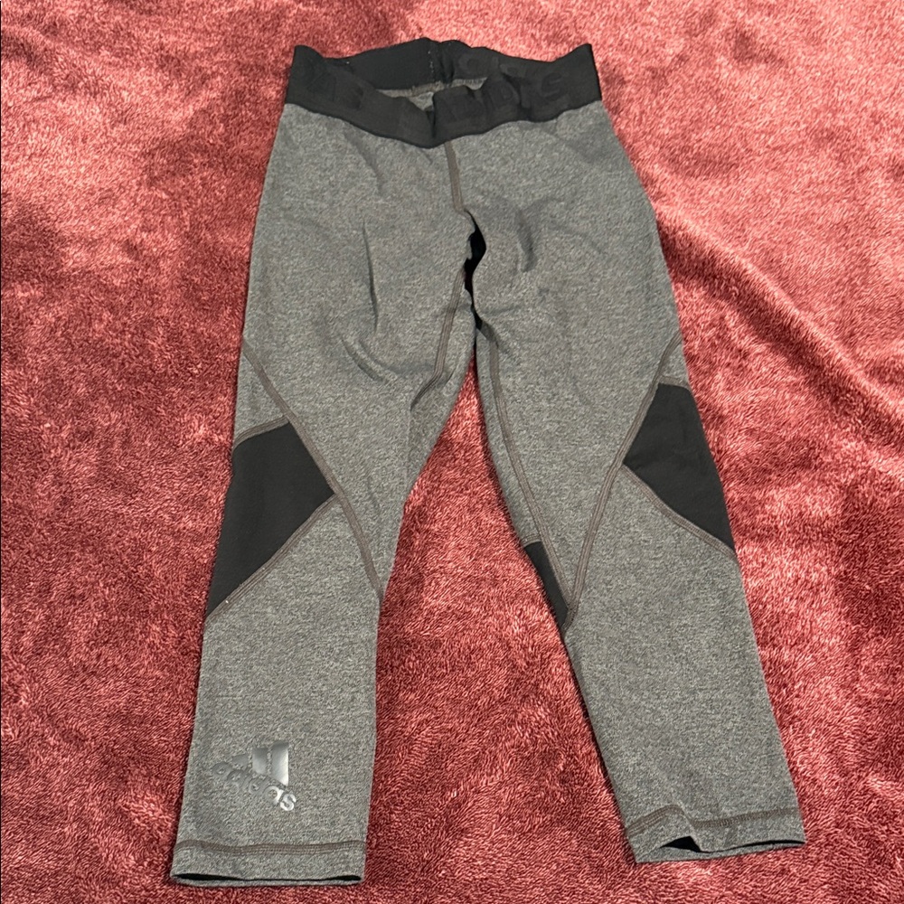 adidas Gray and Black Women's Leggings